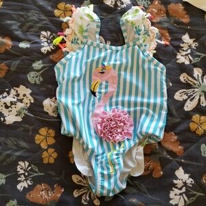 Aunavey | Pink Flamingo Bathing Suit